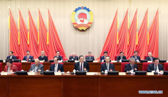Yu Zhengsheng (C, front), chairman of the National Committee of the Chinese People's Political Consultative Conference (CPPCC), presides over the 19th meeting of the Standing Committee of the CPPCC 12th National Committee in Beijing, capital of China, Feb. 28, 2017. The meeting closed here on Tuesday. (Xinhua/Yao Dawei) Yu Zhengsheng (C, front), chairman of the National Committee of the Chinese People's Political Consultative Conference (CPPCC), presides over the 19th meeting of the Standing Committee of the CPPCC 12th National Committee in Beijing, capital of China, Feb. 28, 2017. The meeting closed here on Tuesday. (Xinhua/Yao Dawei)