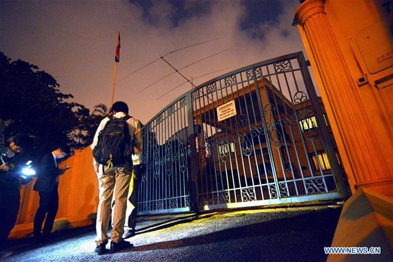 Media reporters wait outside the embassy of the Democratic People's Republic of Korea (DPRK) to Malaysia, in Kuala lumpur, Malaysia, on March 4, 2017. (Xinhua/Chong Voon Chung) Media reporters wait outside the embassy of the Democratic People's Republic of Korea (DPRK) to Malaysia, in Kuala lumpur, Malaysia, on March 4, 2017. (Xinhua/Chong Voon Chung)