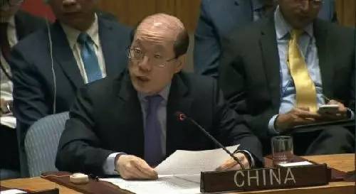 Liu Jieyi, China's permanent representative to the UN speaks after the UN Security Council failed to adopt a draft resolution aiming to establish a sanctions regime over use of chemicals weapons in Syria, with UK, U.S. diplomats present, at the UN headquarters in New York, on Feb. 28, 2017. Liu Jieyi, China's permanent representative to the UN speaks after the UN Security Council failed to adopt a draft resolution aiming to establish a sanctions regime over use of chemicals weapons in Syria, with UK, U.S. diplomats present, at the UN headquarters in New York, on Feb. 28, 2017.