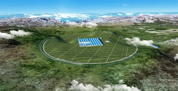 China's high altitude observatory will have four different arrays to detect γ- and cosmic rays. (Photo/IHEP) China's high altitude observatory will have four different arrays to detect γ- and cosmic rays. (Photo/IHEP)