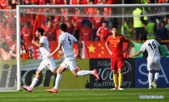 Iran's Mehdi Taremi (1st L) celebrates after scoring in the 2018 FIFA World Cup Russia qualification match between China and Iran, in Tehran, Iran, March 28, 2017. Iran won 1-0. (Xinhua/Guo Yong) Iran's Mehdi Taremi (1st L) celebrates after scoring in the 2018 FIFA World Cup Russia qualification match between China and Iran, in Tehran, Iran, March 28, 2017. Iran won 1-0. (Xinhua/Guo Yong)