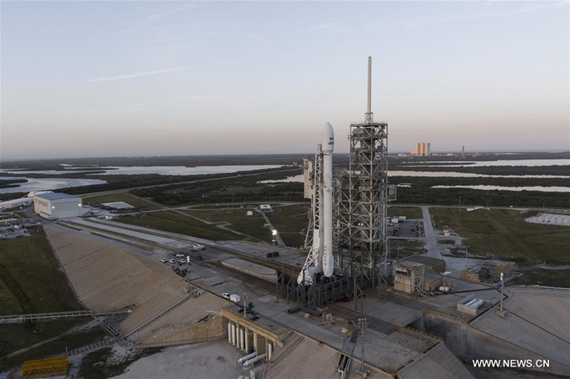 The photo made available by U.S. space firm SpaceX on March 30, 2017 shows the company's Falcon 9 rocket at the Kennedy Space Center in Florida, the United States. U.S. space firm SpaceX is attempting to make history on Thursday with the first launch of an already-used Falcon 9 rocket into space. (Photo/Xinhua) The photo made available by U.S. space firm SpaceX on March 30, 2017 shows the company's Falcon 9 rocket at the Kennedy Space Center in Florida, the United States. U.S. space firm SpaceX is attempting to make history on Thursday with the first launch of an already-used Falcon 9 rocket into space. (Photo/Xinhua)
