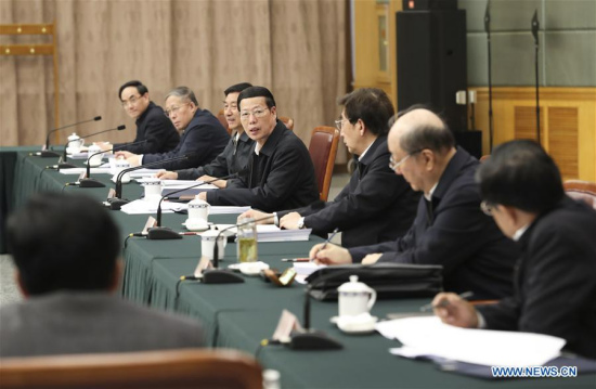 Chinese Vice Premier Zhang Gaoli (4th R) speaks at a conference on coordinated development of the Beijing-Tianjin-Hebei (Jing-Jin-Ji) region, in Beijing, capital of China, April 6, 2017. (Xinhua/Pang Xinglei) Chinese Vice Premier Zhang Gaoli (4th R) speaks at a conference on coordinated development of the Beijing-Tianjin-Hebei (Jing-Jin-Ji) region, in Beijing, capital of China, April 6, 2017. (Xinhua/Pang Xinglei)