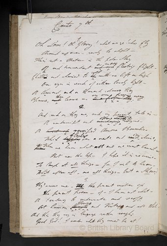 The original manuscript for George Byron's Don Juan (Photo/Courtesy of the British Library Board) The original manuscript for George Byron's Don Juan (Photo/Courtesy of the British Library Board)