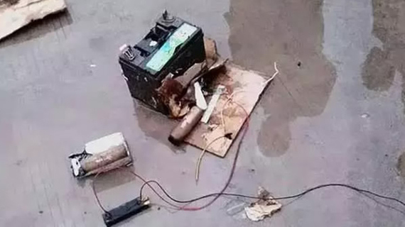 A logistics entrepreneur in Changzhou, east China's Jiangsu Province delivers an incendiary device in the name of his competitor. (Photo/CGTN) A logistics entrepreneur in Changzhou, east China's Jiangsu Province delivers an incendiary device in the name of his competitor. (Photo/CGTN)