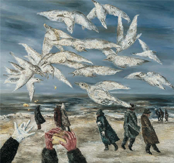 A painting on display. (Photo by Jiang Dong/China Daily) A painting on display. (Photo by Jiang Dong/China Daily)