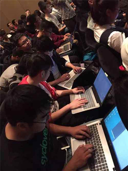 White hat hackers on a group meeting of Butian.(Photo provided to People's Daily Online) White hat hackers on a group meeting of Butian.(Photo provided to People's Daily Online)