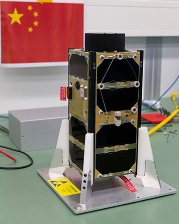 LilacSat-1, a satellite developed by students at the Harbin Institute of Technology. LilacSat-1, a satellite developed by students at the Harbin Institute of Technology.