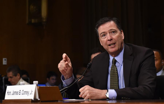 U.S. FBI Director James Comey testifies before the U.S. bipartisan Senate Judiciary Committee hearing on Capitol Hill in Washington D.C., the United States, May 3, 2017. (Xinhua/Bao Dandan) U.S. FBI Director James Comey testifies before the U.S. bipartisan Senate Judiciary Committee hearing on Capitol Hill in Washington D.C., the United States, May 3, 2017. (Xinhua/Bao Dandan)