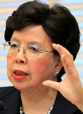 Margaret Chan, director-general of the WHO. (Photo/China Daily) Margaret Chan, director-general of the WHO. (Photo/China Daily)