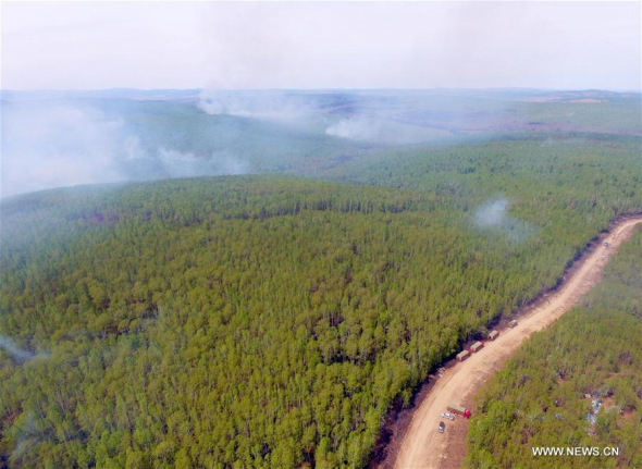 Forest police search for smoke points in Chenbaerhu Banner, Hulunbuir City, north China's Inner Mongolia Autonomous Region, May 20, 2017. The forest fire that broke out Wednesday in China's Inner Mongolia Autonomous Region has been brought under control, authorities said Saturday. (Xinhua/Deng Hua) Forest police search for smoke points in Chenbaerhu Banner, Hulunbuir City, north China's Inner Mongolia Autonomous Region, May 20, 2017. The forest fire that broke out Wednesday in China's Inner Mongolia Autonomous Region has been brought under control, authorities said Saturday. (Xinhua/Deng Hua)
