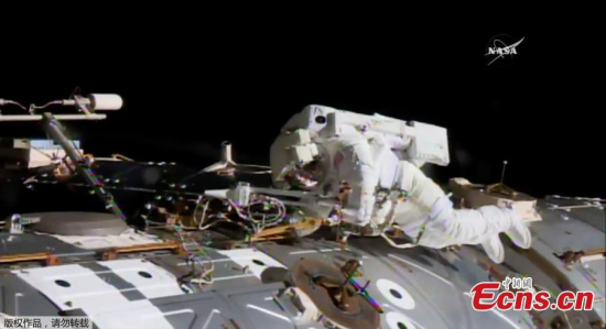 Astronauts completed urgent repairs to the International Space Station Tuesday, May 23,2017 by replacing a piece of failed equipment and restoring a backup delay-relay system. (Photo/Agencies) Astronauts completed urgent repairs to the International Space Station Tuesday, May 23,2017 by replacing a piece of failed equipment and restoring a backup delay-relay system. (Photo/Agencies)