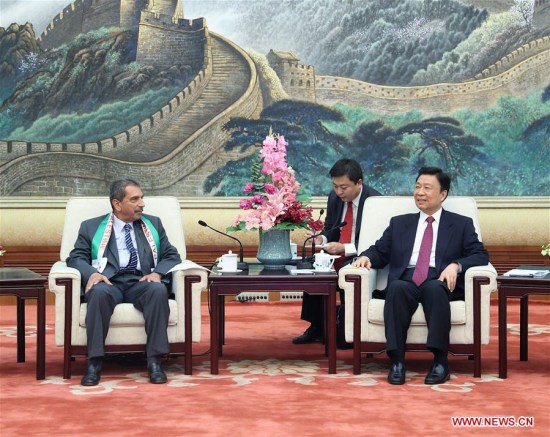 Chinese Vice President Li Yuanchao (R) meets with Tawfiq Al-Tirawi, a visiting member of Palestine's Central Committee of the Fatah movement in Beijing, capital of China, May 25, 2017. (Xinhua/Wang Ye) Chinese Vice President Li Yuanchao (R) meets with Tawfiq Al-Tirawi, a visiting member of Palestine's Central Committee of the Fatah movement in Beijing, capital of China, May 25, 2017. (Xinhua/Wang Ye)