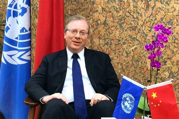 Nicholas Rosellini, United Nations Resident Coordinator in China (ZHANG YUNBI / CHINA DAILY) Nicholas Rosellini, United Nations Resident Coordinator in China (ZHANG YUNBI / CHINA DAILY)