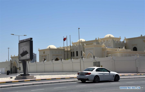 Photo taken on June 5, 2017 shows the Embassy of Qatar in Manama, Bahrain. Bahrain announced Monday it cut ties with Qatar, accusing the country of disturbing its security and stability, according to the Bahrain News Agency. (Xinhua/Wang Bo/File photo) Photo taken on June 5, 2017 shows the Embassy of Qatar in Manama, Bahrain. Bahrain announced Monday it cut ties with Qatar, accusing the country of disturbing its security and stability, according to the Bahrain News Agency. (Xinhua/Wang Bo/File photo)