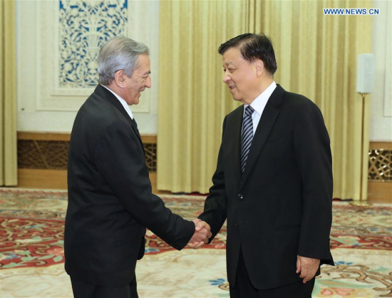 Liu Yunshan (R), member of the Standing Committee of the Political Bureau of the Communist Party of China (CPC) Central Committee, meets with a delegation led by Jose Ramon Balaguer, head of the International Department of the Communist Party of Cuba (PCC) Central Committee, in Beijing, capital of China, June 21, 2017. (Xinhua/Ma Zhancheng) Liu Yunshan (R), member of the Standing Committee of the Political Bureau of the Communist Party of China (CPC) Central Committee, meets with a delegation led by Jose Ramon Balaguer, head of the International Department of the Communist Party of Cuba (PCC) Central Committee, in Beijing, capital of China, June 21, 2017. (Xinhua/Ma Zhancheng)