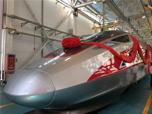 A photo taken on June 25 shows the newly launched bullet train in Beijing. (Photo/chinadaily.com.cn) A photo taken on June 25 shows the newly launched bullet train in Beijing. (Photo/chinadaily.com.cn)