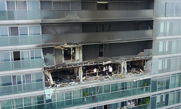 The apartment after the fire.(Dong Xuming/For China Daily) The apartment after the fire.(Dong Xuming/For China Daily)