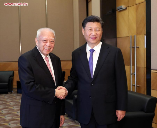 Chinese President Xi Jinping (R) meets with Tung Chee-hwa, vice chairman of the National Committee of the Chinese People's Political Consultative Conference, in Hong Kong, south China, June 30, 2017. (Xinhua/Ma Zhancheng) Chinese President Xi Jinping (R) meets with Tung Chee-hwa, vice chairman of the National Committee of the Chinese People's Political Consultative Conference, in Hong Kong, south China, June 30, 2017. (Xinhua/Ma Zhancheng)