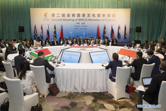 The second meeting of BRICS ministers of culture is held in Tianjin, north China, July 6, 2017. (Xinhua/Chen Xi) The second meeting of BRICS ministers of culture is held in Tianjin, north China, July 6, 2017. (Xinhua/Chen Xi)