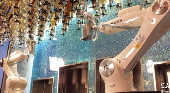 Tipsy Robot is claimed to be the world's first land-based bar to deploy robotic bartenders. Tipsy Robot is claimed to be the world's first land-based bar to deploy robotic bartenders.