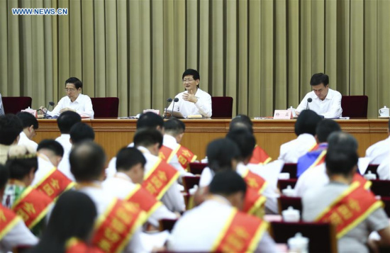 Meng Jianzhu, head of the Commission for Political and Legal Affairs of the Communist Party of China (CPC) Central Committee, conveys Chinese President Xi Jinping's written instruction to the eighth national conference on petition work in Beijing, capital of China, July 18, 2017. (Xinhua/Xie Huanchi) Meng Jianzhu, head of the Commission for Political and Legal Affairs of the Communist Party of China (CPC) Central Committee, conveys Chinese President Xi Jinping's written instruction to the eighth national conference on petition work in Beijing, capital of China, July 18, 2017. (Xinhua/Xie Huanchi)