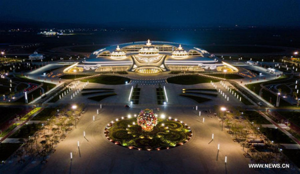 Photo taken on Aug. 1, 2017 shows the Inner Mongolia Ethnic Minorities Cultural Sports Center in Hohhot, capital of north China's Inner Mongolia Autonomous Region. (Xinhua/Lian Zhen) Photo taken on Aug. 1, 2017 shows the Inner Mongolia Ethnic Minorities Cultural Sports Center in Hohhot, capital of north China's Inner Mongolia Autonomous Region. (Xinhua/Lian Zhen)