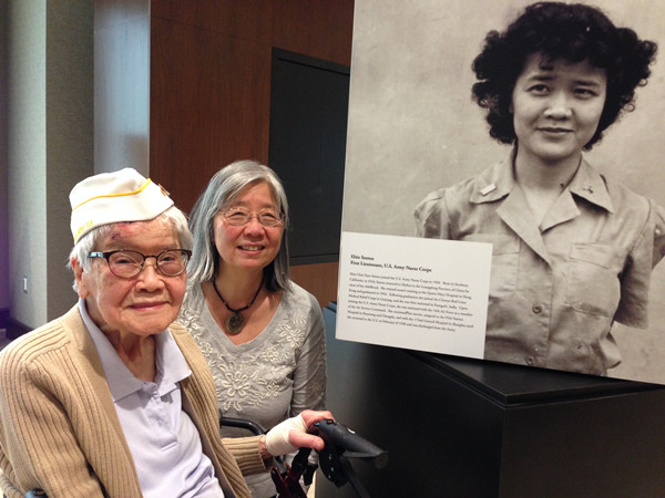 Elsie Seetoo, World War II veteran, with her daughter Elaine in Washington last year. (Photo/China Daily) Elsie Seetoo, World War II veteran, with her daughter Elaine in Washington last year. (Photo/China Daily)
