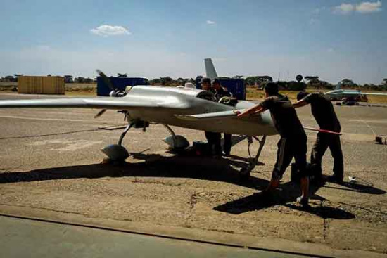 Technicians from the China Academy of Aerospace Aerodynamics prepare a CH-3 unmanned aircraft for a prospecting flight in Zambia. CHINA DAILY Technicians from the China Academy of Aerospace Aerodynamics prepare a CH-3 unmanned aircraft for a prospecting flight in Zambia. CHINA DAILY