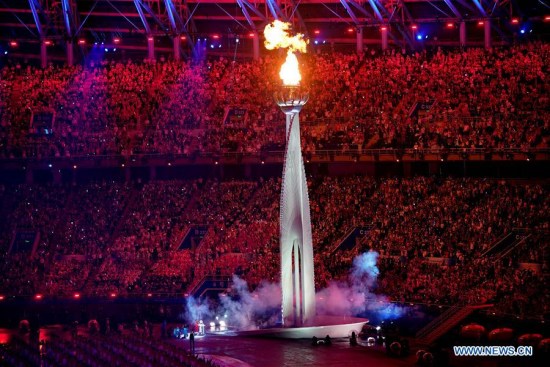 The cauldron is lit during the opening ceremony of the 13th Chinese National Games in north China's Tianjin Municipality, Aug. 27, 2017. (Xinhua/Cai Yang) The cauldron is lit during the opening ceremony of the 13th Chinese National Games in north China's Tianjin Municipality, Aug. 27, 2017. (Xinhua/Cai Yang)