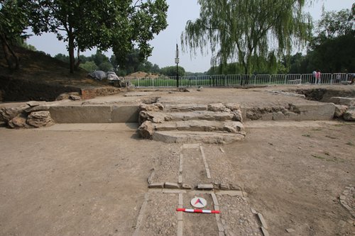 One of the ruins excavated at the Ruyuan Garden site at the Old Summer Palace in Beijing (Photo:/Courtesy of the Beijing Municipal Administration of Cultural Heritage)