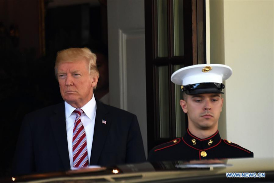 U.S. President Donald Trump (L) waits to welcome visiting Kuwaiti Amir Sheikh Sabah Al-Ahmed Al-Jaber Al-Sabah at the White House in Washington D.C., the United States, on Sept. 7, 2017. (Xinhua/Yin Bogu) U.S. President Donald Trump (L) waits to welcome visiting Kuwaiti Amir Sheikh Sabah Al-Ahmed Al-Jaber Al-Sabah at the White House in Washington D.C., the United States, on Sept. 7, 2017. (Xinhua/Yin Bogu)