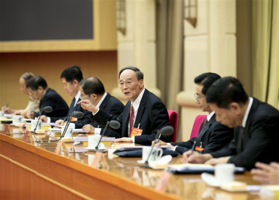 Wang Qishan, head of the Communist Party of China Central Commission for Discipline Inspection, speaks at a commendation conference of discipline inspection and supervisory bodies in Beijing, capital of China, Sept. 8, 2017. (Xinhua/Wang Ye) Wang Qishan, head of the Communist Party of China Central Commission for Discipline Inspection, speaks at a commendation conference of discipline inspection and supervisory bodies in Beijing, capital of China, Sept. 8, 2017. (Xinhua/Wang Ye)