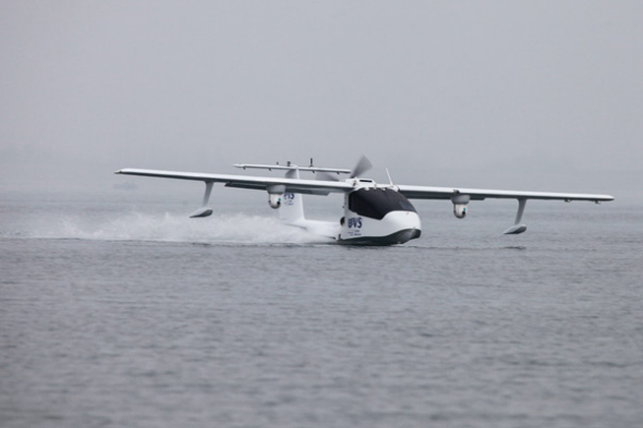 A U650 unmanned amphibious aircraft undergoes tests in Central China at the end of 2016. (Photo provided to China Daily) A U650 unmanned amphibious aircraft undergoes tests in Central China at the end of 2016. (Photo provided to China Daily)