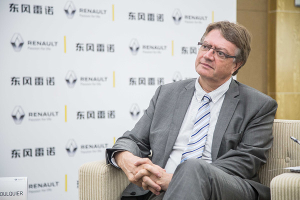 Jacques Foulquier, R&D vice-president of Dongfeng Renault. (Photo provided to chinadaily.com.cn) Jacques Foulquier, R&D vice-president of Dongfeng Renault. (Photo provided to chinadaily.com.cn)