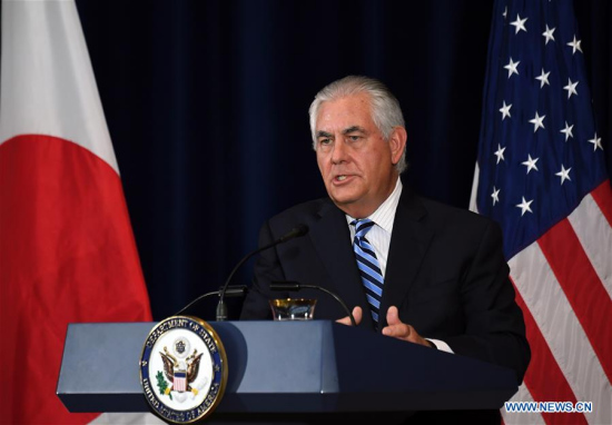 U.S. Secretary of State Rex Tillerson (Xinhua file photo) U.S. Secretary of State Rex Tillerson (Xinhua file photo)