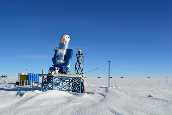 Photo taken on Dec. 30, 2016 shows Chinese telescope AST3-2. (Xinhua/Chinese Center for Antarctic Astronomy) Photo taken on Dec. 30, 2016 shows Chinese telescope AST3-2. (Xinhua/Chinese Center for Antarctic Astronomy)