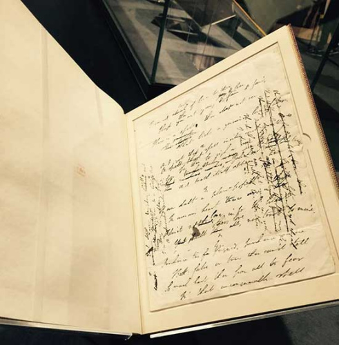 Original manuscripts of famed writers from English and Irish literature are on display at the Mu Xin Art Museum.(Photo/CGTN) Original manuscripts of famed writers from English and Irish literature are on display at the Mu Xin Art Museum.(Photo/CGTN)