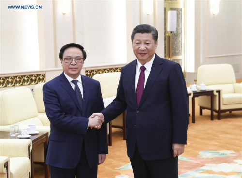 Chinese President Xi Jinping (R), also general secretary of the Communist Party of China (CPC) Central Committee, meets with Hoang Binh Quan, special envoy of Nguyen Phu Trong, general secretary of the Communist Party of Vietnam (CPV) Central Committee, in Beijing, capital of China, Oct. 30, 2017. Hoang is also head of the Commission for External Relations of the CPV Central Committee. (Xinhua/Pang Xinglei) Chinese President Xi Jinping (R), also general secretary of the Communist Party of China (CPC) Central Committee, meets with Hoang Binh Quan, special envoy of Nguyen Phu Trong, general secretary of the Communist Party of Vietnam (CPV) Central Committee, in Beijing, capital of China, Oct. 30, 2017. Hoang is also head of the Commission for External Relations of the CPV Central Committee. (Xinhua/Pang Xinglei)