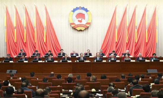 Yu Zhengsheng, chairman of the National Committee of the Chinese People's Political Consultative Conference (CPPCC), presides over the closing of the 23rd session of the Standing Committee of the 12th National Committee of the CPPCC in Beijing, capital of China, Nov. 1, 2017. (Xinhua/Ding Haitao) Yu Zhengsheng, chairman of the National Committee of the Chinese People's Political Consultative Conference (CPPCC), presides over the closing of the 23rd session of the Standing Committee of the 12th National Committee of the CPPCC in Beijing, capital of China, Nov. 1, 2017. (Xinhua/Ding Haitao)