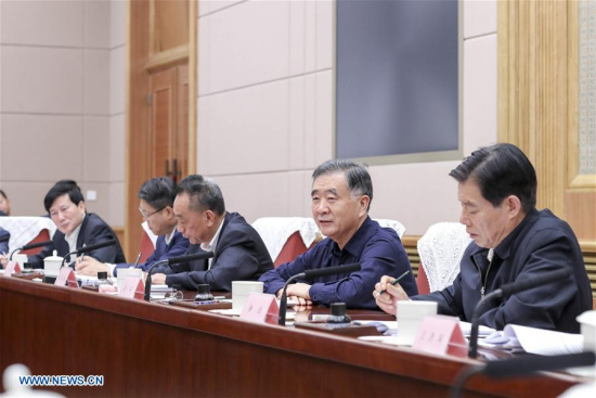 Chinese Vice Premier Wang Yang (2nd R), who is also a member of the Standing Committee of the Political Bureau of the Communist Party of China (CPC) Central Committee, presides over the 12th meeting of the national leading group for crackdown on IPR infringement and counterfeits in Beijing, capital of China, Nov. 6, 2017. (Xinhua/Ding Lin) Chinese Vice Premier Wang Yang (2nd R), who is also a member of the Standing Committee of the Political Bureau of the Communist Party of China (CPC) Central Committee, presides over the 12th meeting of the national leading group for crackdown on IPR infringement and counterfeits in Beijing, capital of China, Nov. 6, 2017. (Xinhua/Ding Lin)