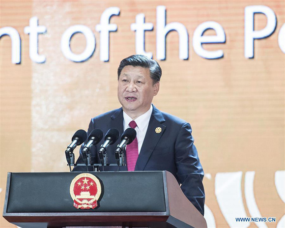 Chinese President Xi Jinping delivers a keynote speech at the Asia-Pacific Economic Cooperation (APEC) CEO Summit in Da Nang, Vietnam, Nov. 10, 2017. (Xinhua/Li Tao) Chinese President Xi Jinping delivers a keynote speech at the Asia-Pacific Economic Cooperation (APEC) CEO Summit in Da Nang, Vietnam, Nov. 10, 2017. (Xinhua/Li Tao)