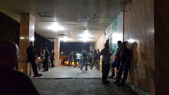 People stand outside a hospital where injured people receive medical treatment in Kirkuk, Iraq, on Nov. 12, 2017. (Xinhua/Raizer Zangana) People stand outside a hospital where injured people receive medical treatment in Kirkuk, Iraq, on Nov. 12, 2017. (Xinhua/Raizer Zangana)