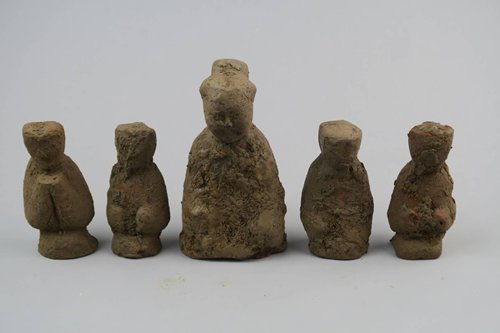Pottery figurines from the Han Dynasty discovered at the Zhoukou excavation site in Henan Province (Photo/Courtesy of Liu Haiwang) Pottery figurines from the Han Dynasty discovered at the Zhoukou excavation site in Henan Province (Photo/Courtesy of Liu Haiwang)