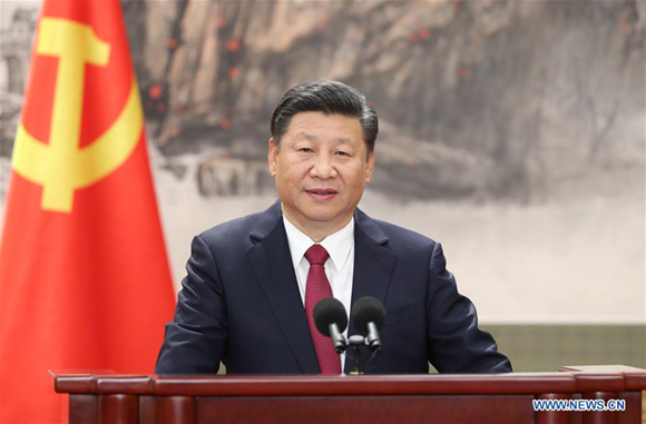 Xi Jinping speaks when meeting the press at the Great Hall of the People in Beijing, capital of China, Oct. 25, 2017. Xi Jinping and other newly-elected members of the Standing Committee of the Political Bureau of the 19th Communist Party of China Central Committee Li Keqiang, Li Zhanshu, Wang Yang, Wang Huning, Zhao Leji and Han Zheng met the press on Oct. 25. (Xinhua/Ding Haitao) Xi Jinping speaks when meeting the press at the Great Hall of the People in Beijing, capital of China, Oct. 25, 2017. Xi Jinping and other newly-elected members of the Standing Committee of the Political Bureau of the 19th Communist Party of China Central Committee Li Keqiang, Li Zhanshu, Wang Yang, Wang Huning, Zhao Leji and Han Zheng met the press on Oct. 25. (Xinhua/Ding Haitao)