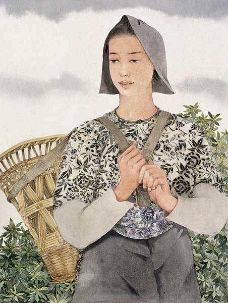 Paintings on display at the Beauty in the New Era exhibition include Back Basket by Pang Xunqin, Lamp, Flower and Fruit by Lin Fengmian and Flower and Bird by Ren Bonian.Photo provided to China Daily