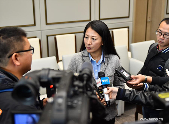 Yang Yang receives interview after the first plenary session of the Athletes' Commission of the Beijing 2022 Organizing Committee in Beijing, capital of China, on Nov. 21, 2017. (Xinhua/Zhang Chenlin) Yang Yang receives interview after the first plenary session of the Athletes' Commission of the Beijing 2022 Organizing Committee in Beijing, capital of China, on Nov. 21, 2017. (Xinhua/Zhang Chenlin)