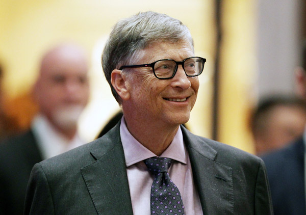 Bill Gates is seen at Peking University on March 24, 2017. (Photo by Zhu Xingxin/China Daily) Bill Gates is seen at Peking University on March 24, 2017. (Photo by Zhu Xingxin/China Daily)