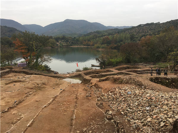 Housi'ao relics in Shanglin Lake is one of China's top 10 new archaeological discoveries in 2016. (Photo by Wang Kaihao/China Daily)