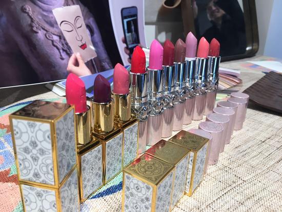 Lipsticks based on Dunhuang murals. (Photo/Xinhua) Lipsticks based on Dunhuang murals. (Photo/Xinhua)